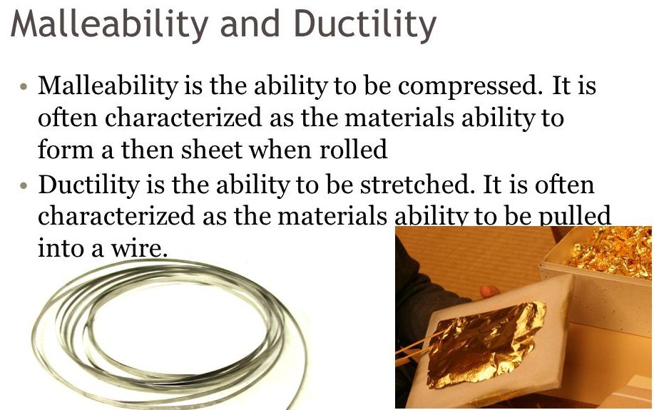 The property by which metal can be rolled into sheet is