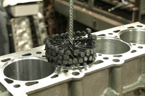 The reconditioning process used to give cylinder bore surfaces a cross hatch pattern, is known as