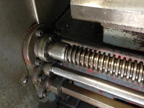 While threading on lathe, the carriage is moved by means of
